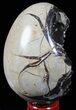 Septarian Dragon Egg Geode - Black Crystals #57391-1